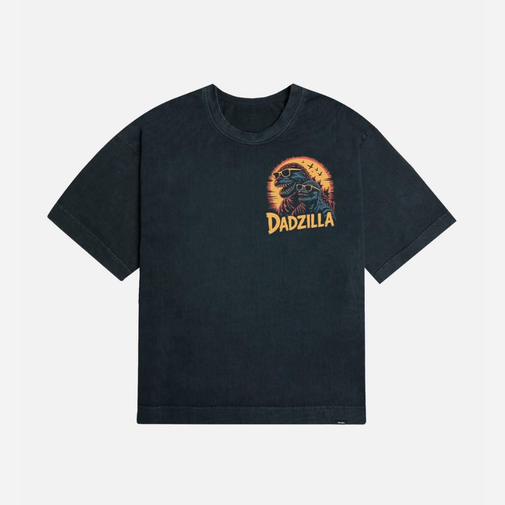 Dadzilla Father of the Monsters Cartoon Design T-Shirt - Image 3