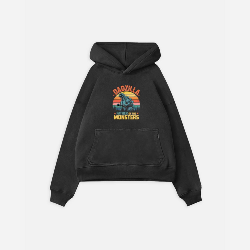 Dadzilla Father of the Monsters Retro Design Hoodie