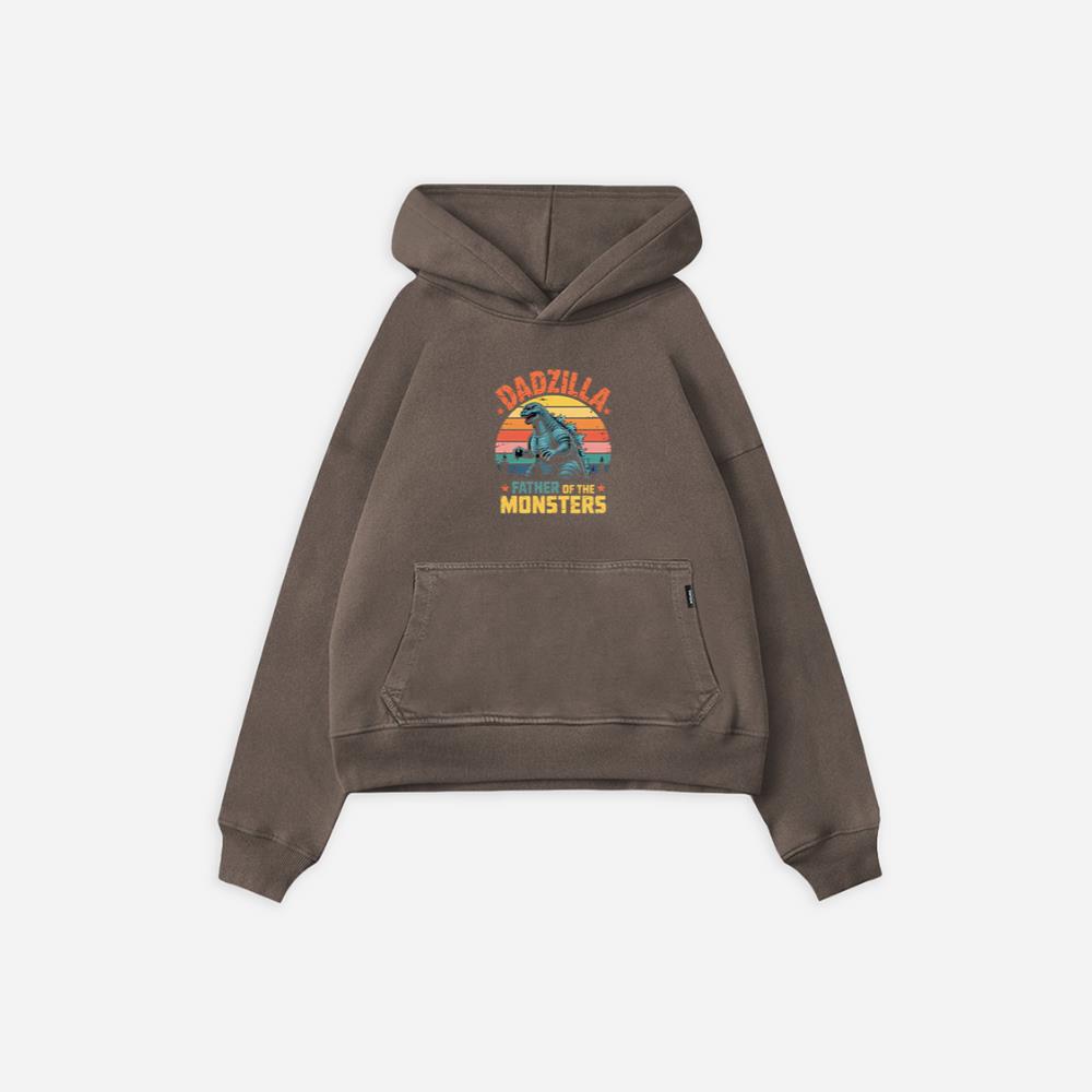 Dadzilla Father of the Monsters Retro Design Hoodie - Image 2