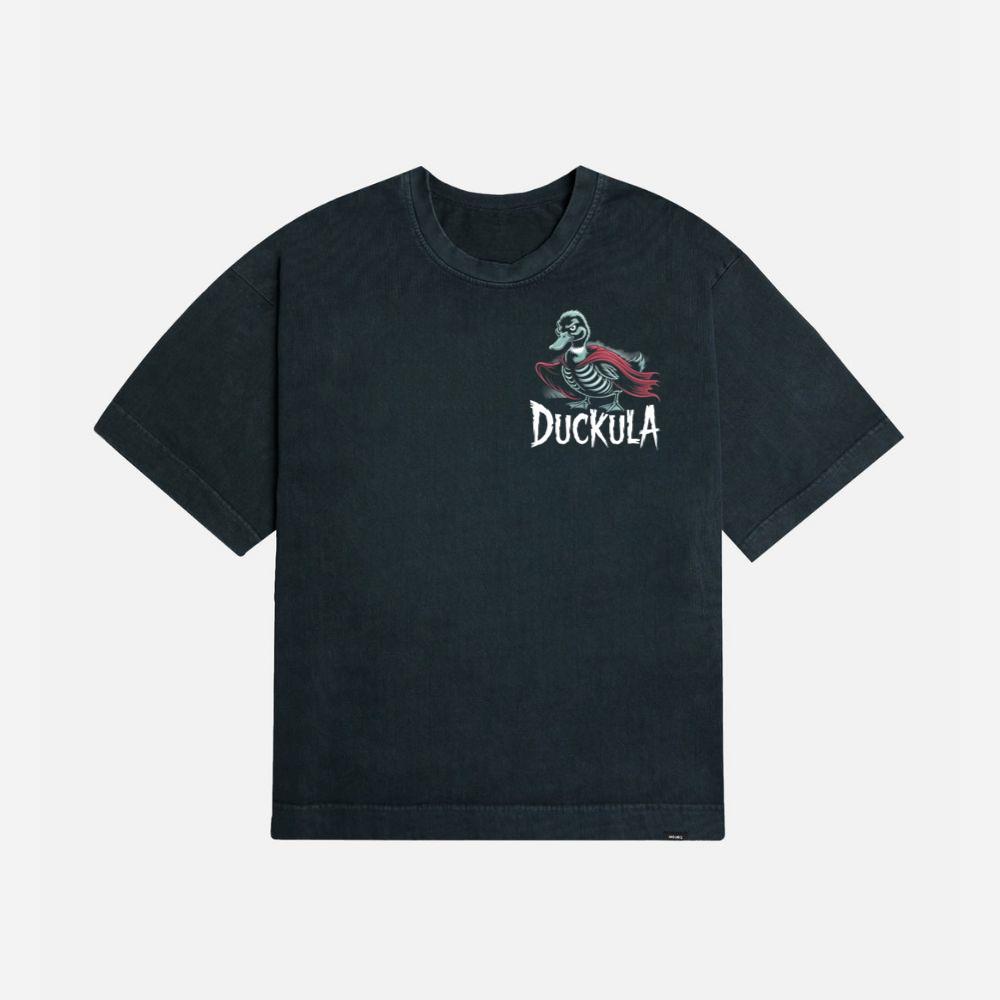 Duckula Skeleton Duck Horror Cartoon Graphic T-Shirt - Image 3