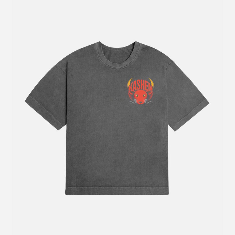 Kashen Cat Head Retro Graphic Design T-Shirt - Image 2