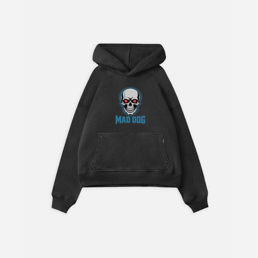 Mad Dog Red Eyes Horror Design Hoodie