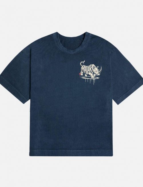 Malak Rhino Retro Horror Graphic T-Shirt