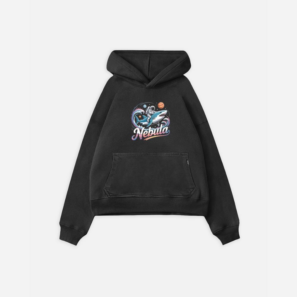 Nebula Astronaut Shark Space Graphic Hoodie