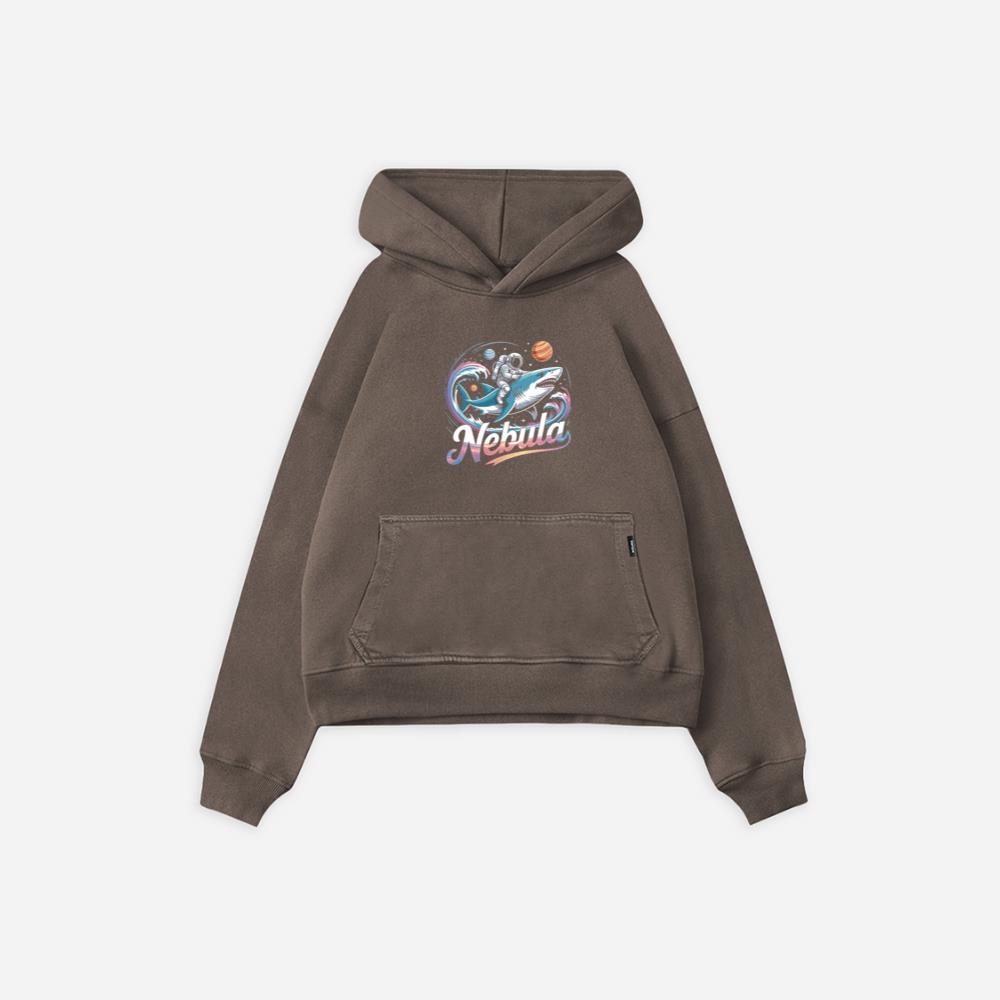 Nebula Astronaut Shark Space Graphic Hoodie - Image 2